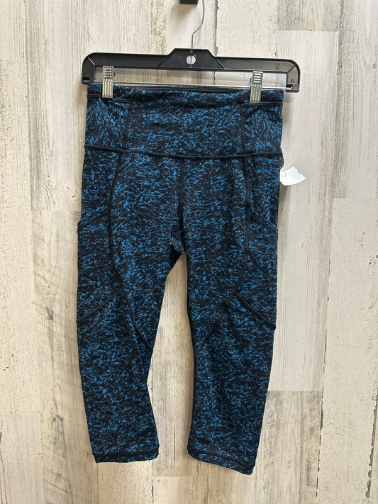 Blue Athletic Leggings Capris Lululemon, Size 4