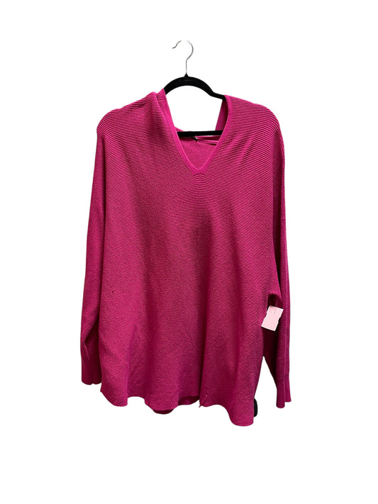 Top Long Sleeve By Vila Milano In Pink, Size: 2x