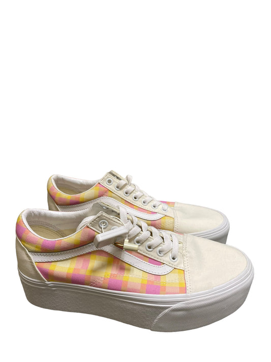 Shoes Sneakers By Vans In Cream, Size: 7.5