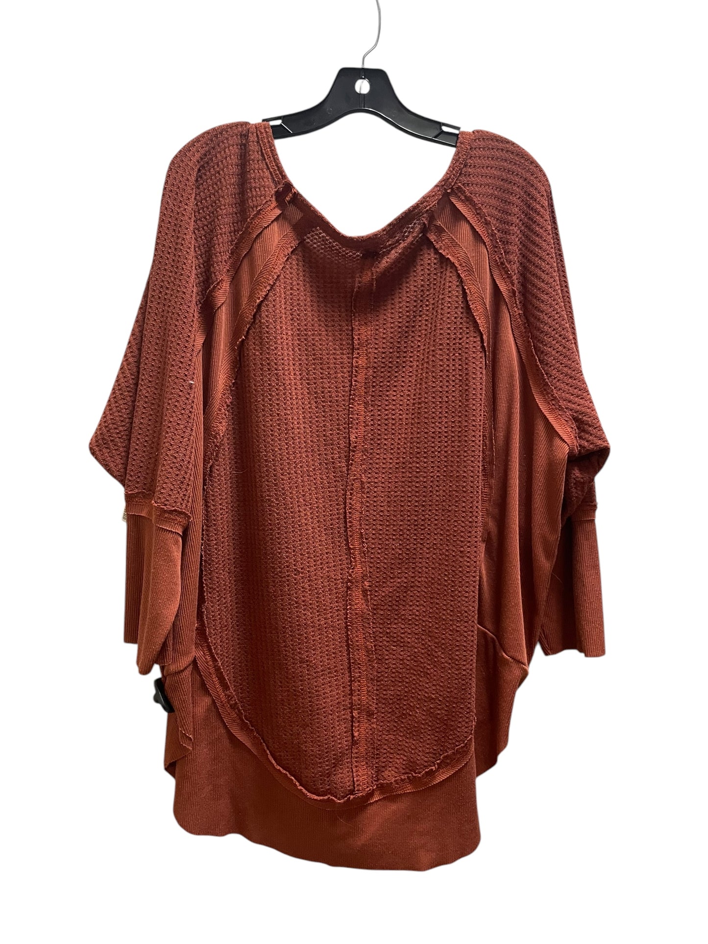 Top Long Sleeve By Amaryllis In Red, Size: 2x