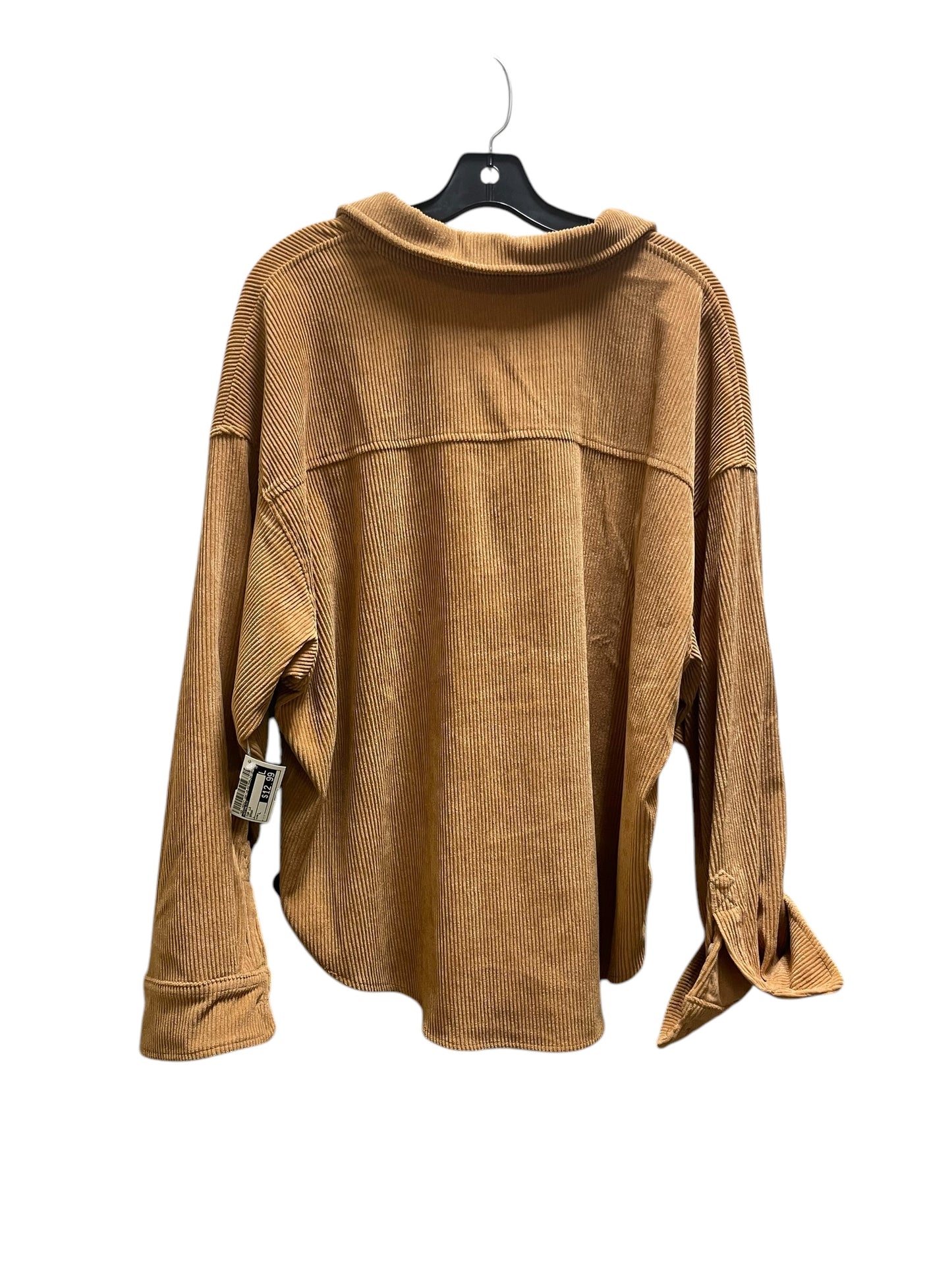 Top Long Sleeve By Wishlist In Brown, Size: L