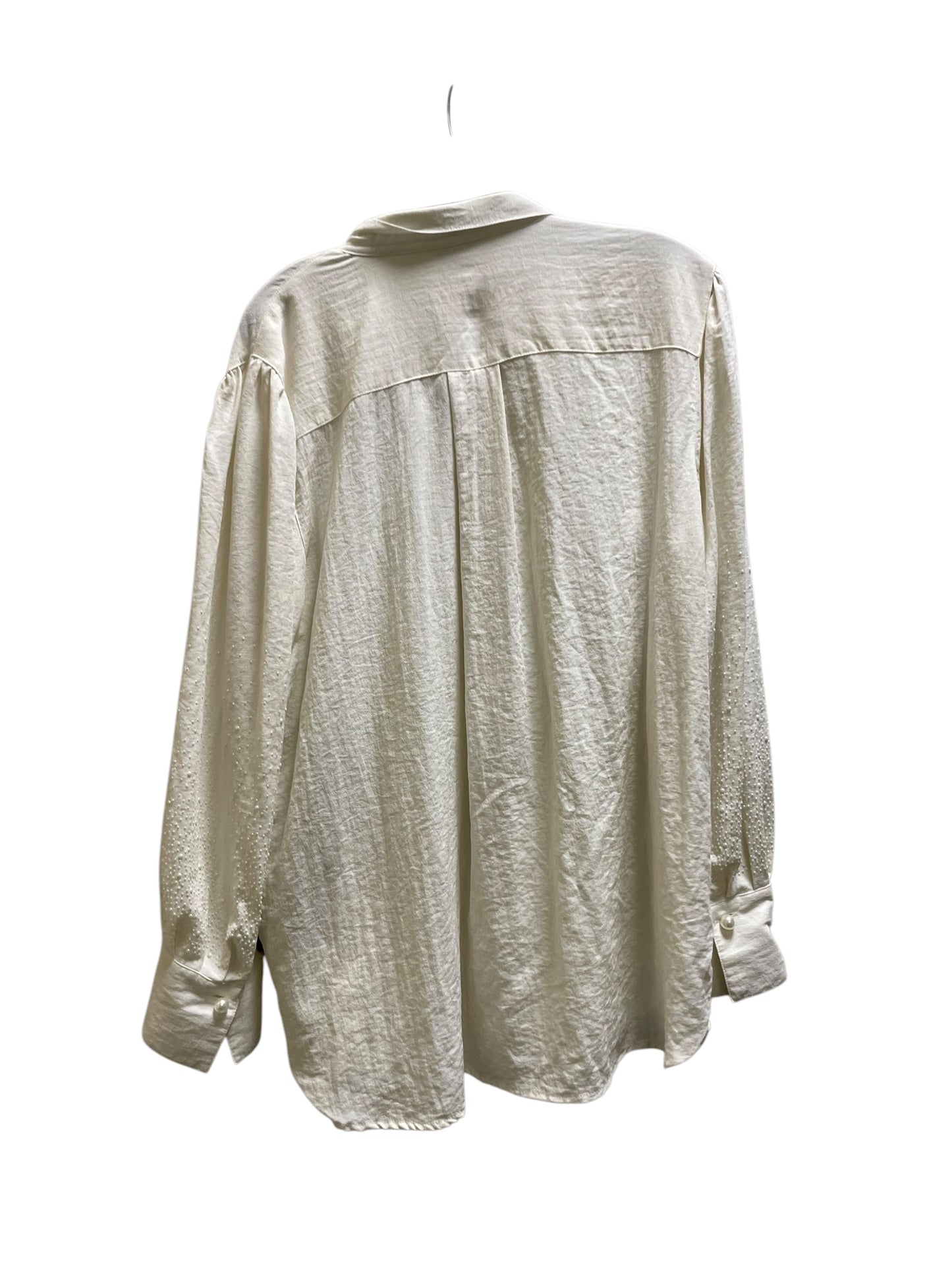 Top Long Sleeve By John Mark In Cream, Size: Xl