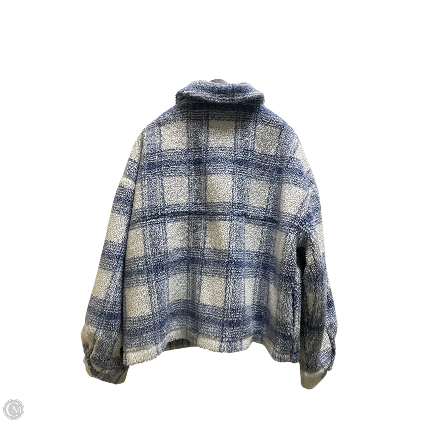 Coat Faux Fur & Sherpa By Vici In Blue, Size: Xl