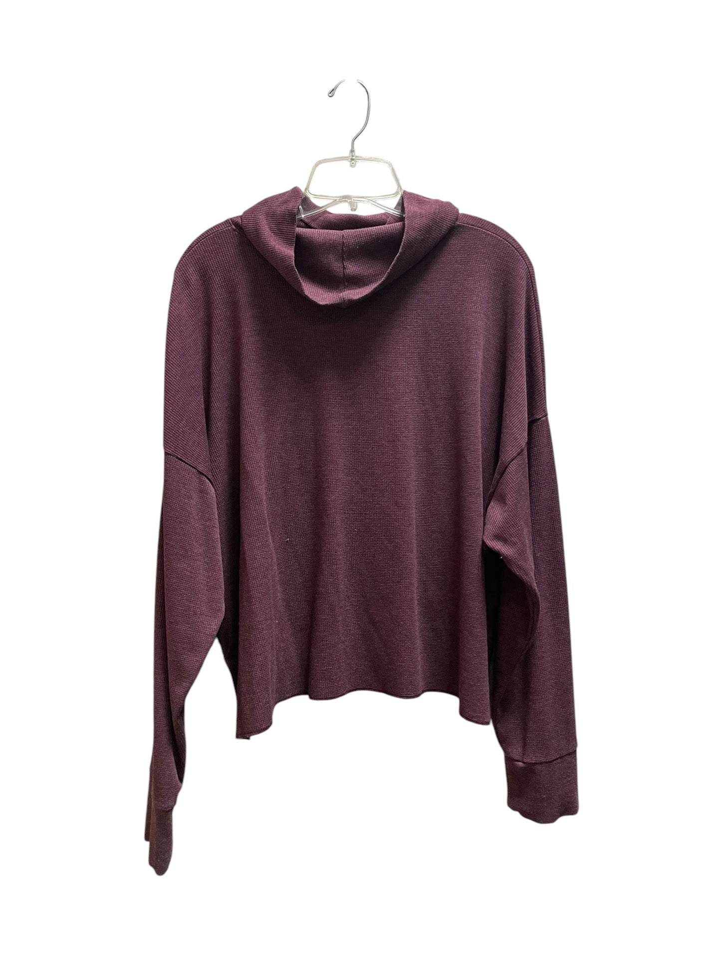 Top Long Sleeve By American Eagle In Maroon, Size: L
