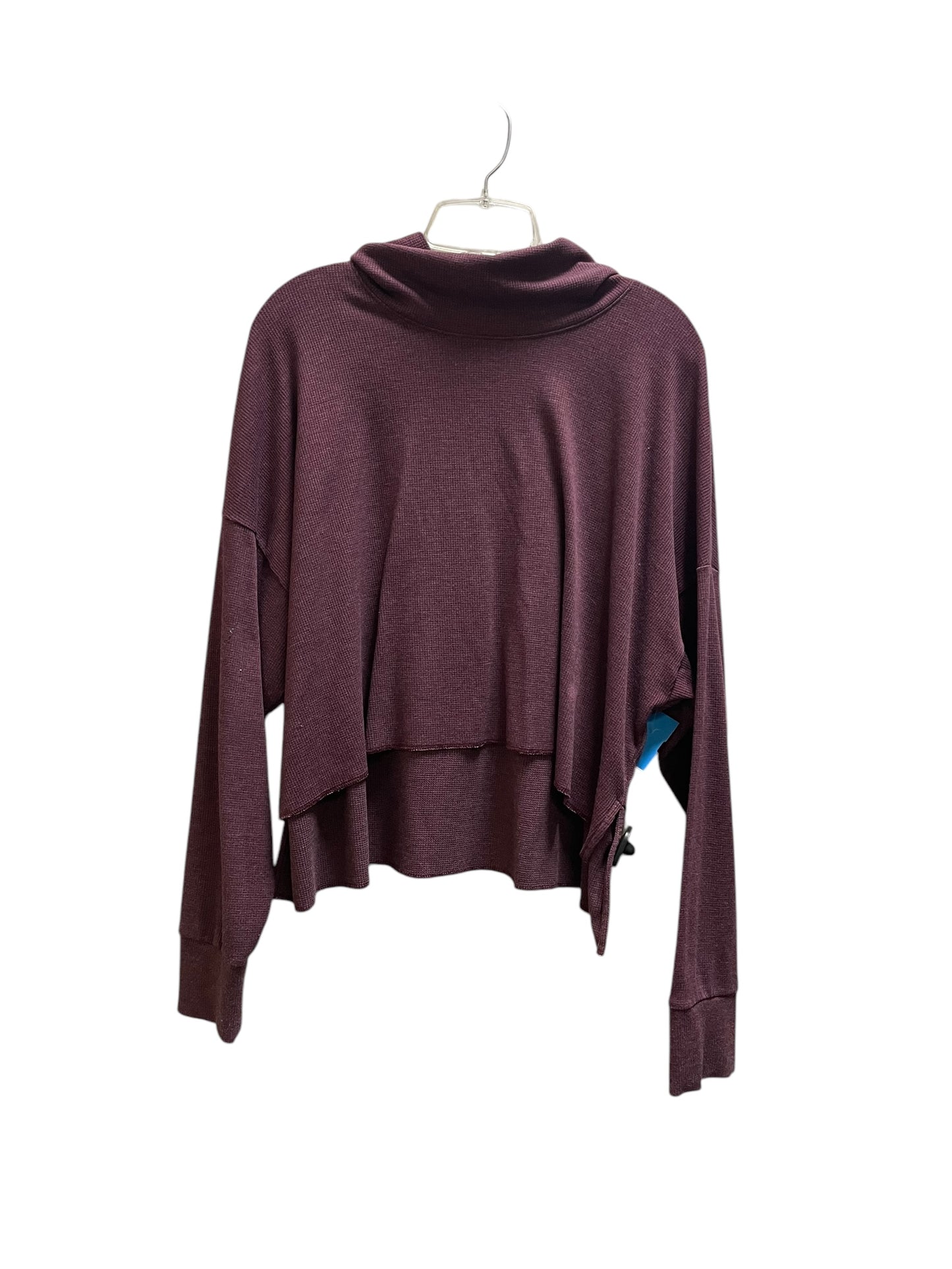 Top Long Sleeve By American Eagle In Maroon, Size: L