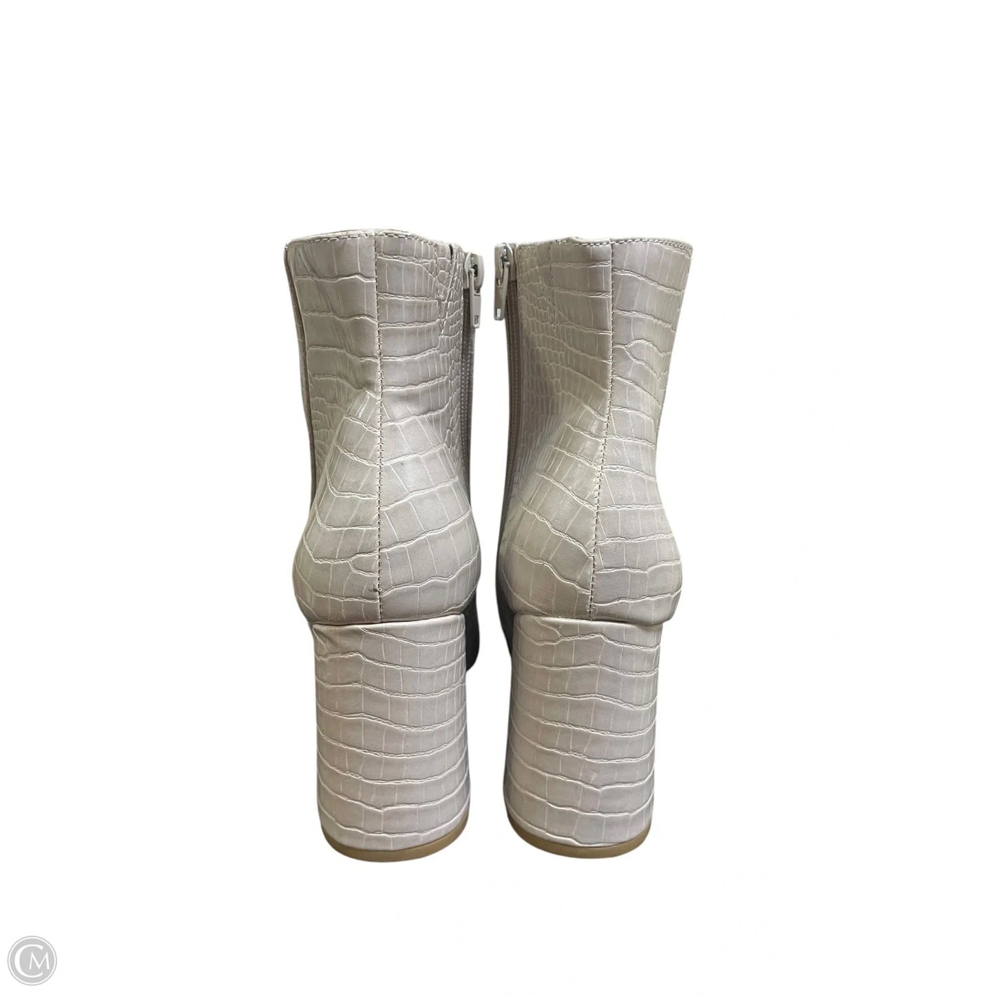 Boots Ankle Heels By Express In Cream, Size: 10