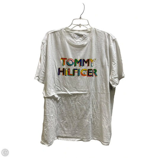 Top Short Sleeve By Tommy Hilfiger In White, Size: Xl