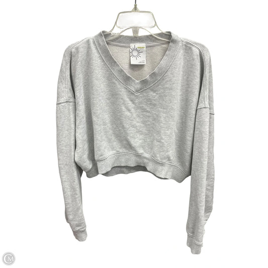 Sweatshirt Crewneck By Aerie In Grey, Size: L