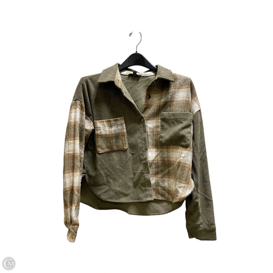 Jacket Other By Blu Pepper In Plaid Pattern, Size: S