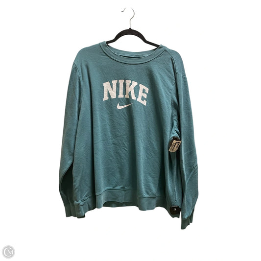 Sweatshirt Crewneck By Nike Apparel In Blue, Size: 2x