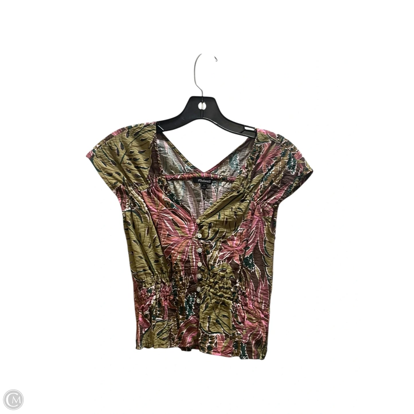Top Short Sleeve By Madewell In Green, Size: Xs