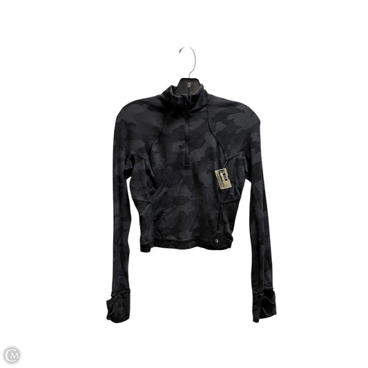 Athletic Top Long Sleeve Collar By Lululemon In Black, Size: 4