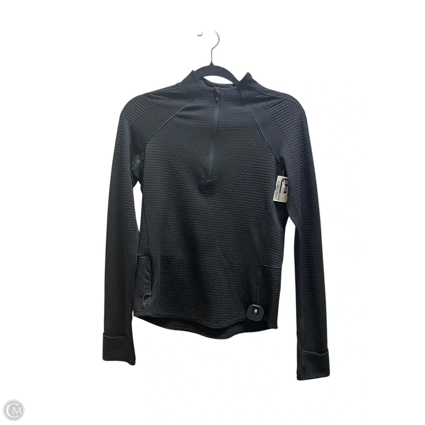 Athletic Top Long Sleeve Collar By Lululemon In Black, Size: 6