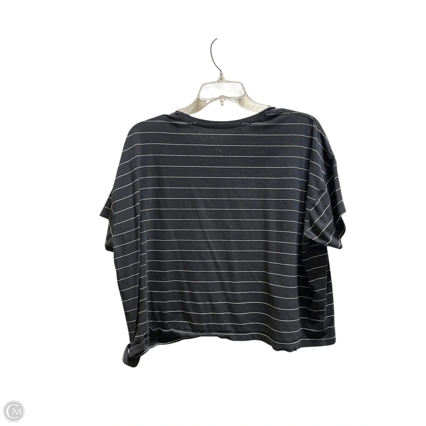 Athletic Top Short Sleeve By Lululemon In Black, Size: L