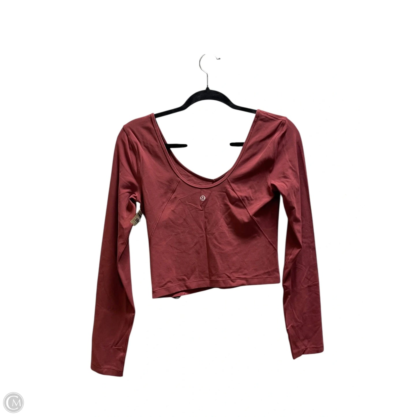 Athletic Top Long Sleeve Crewneck By Lululemon In Maroon, Size: 6