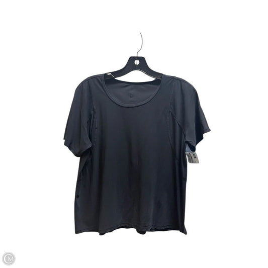 Athletic Top Short Sleeve By Lululemon In Black, Size: M