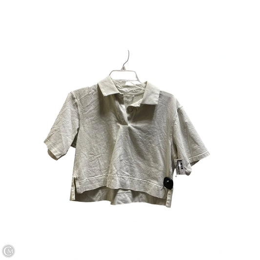 Top Short Sleeve By Lululemon In Cream, Size: M