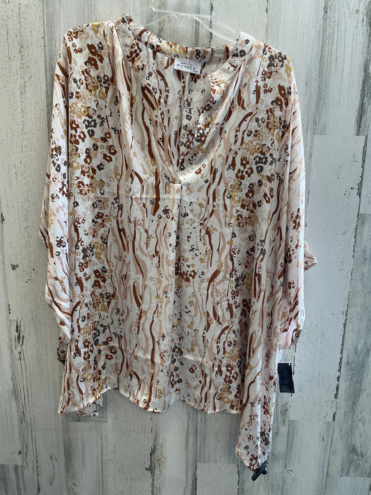 Multi-colored Top Short Sleeve Clothes Mentor, Size 1x