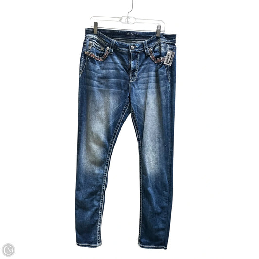 Jeans Skinny By Miss Me In Blue, Size: 14