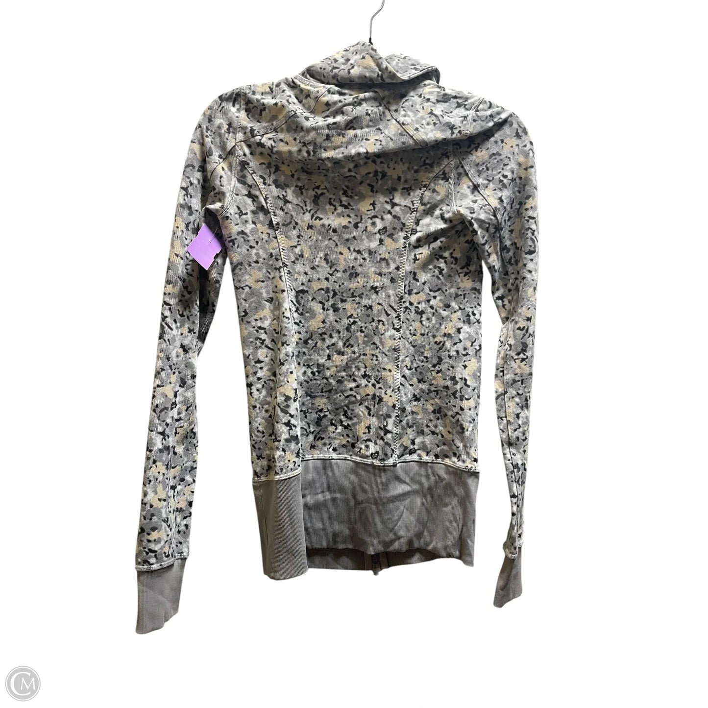 Athletic Jacket By Lululemon In Grey, Size: S