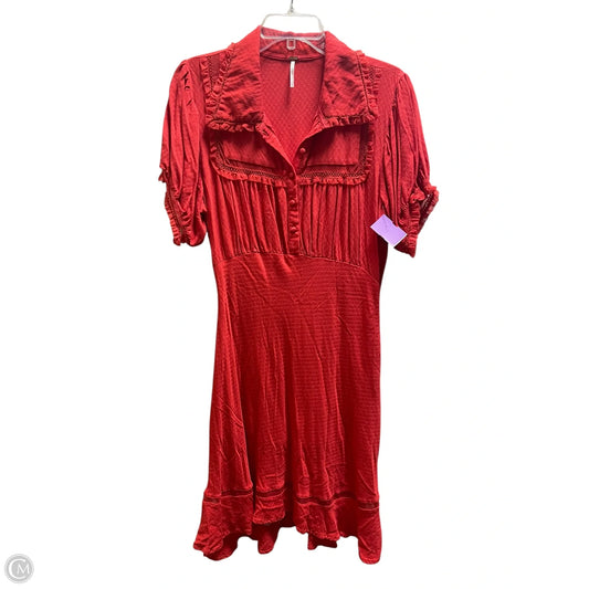 Dress Casual Midi By Free People In Red, Size: L