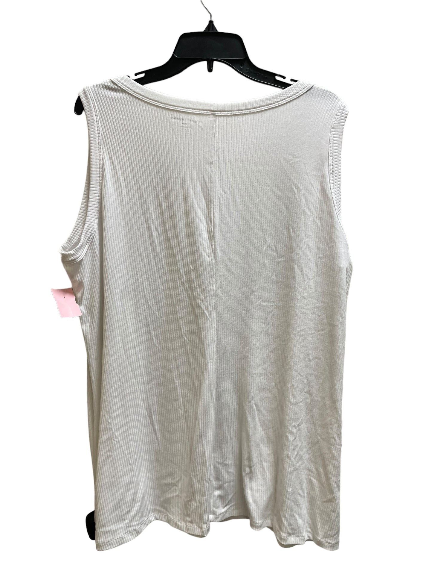 Top Sleeveless Basic By Lane Bryant In White, Size: 4x