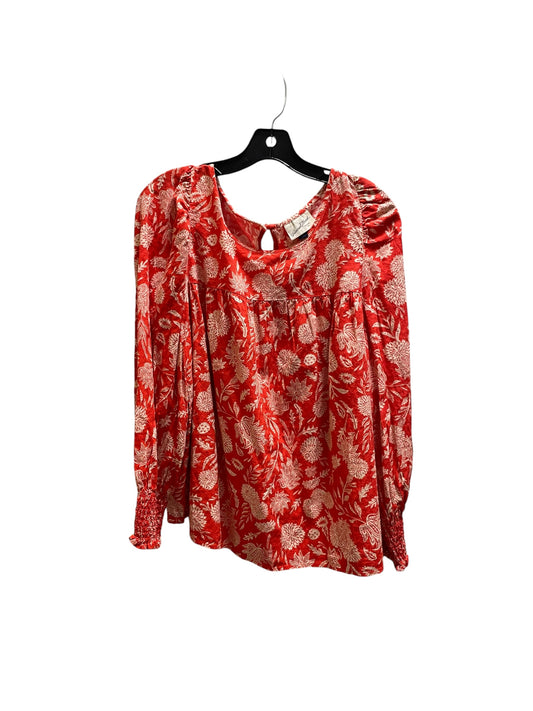 Top Long Sleeve By Universal Thread In Red, Size: Xxl