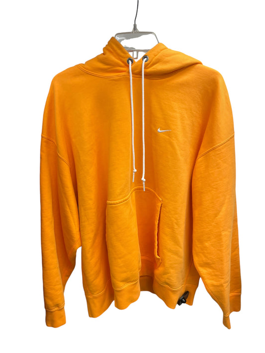 Sweatshirt Hoodie By Nike Apparel In Orange, Size: Xl