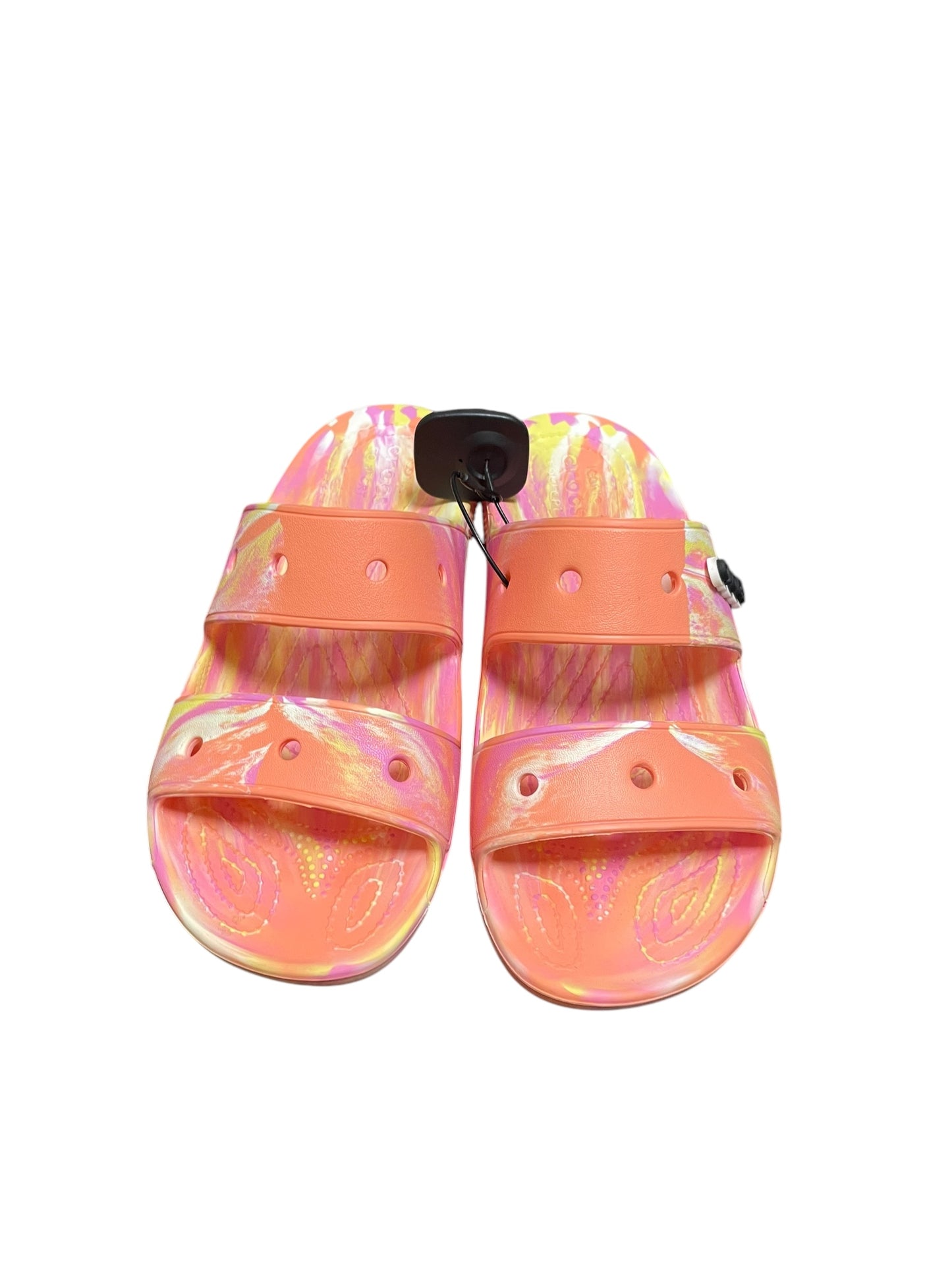 Sandals Flats By Crocs In Peach, Size: 9