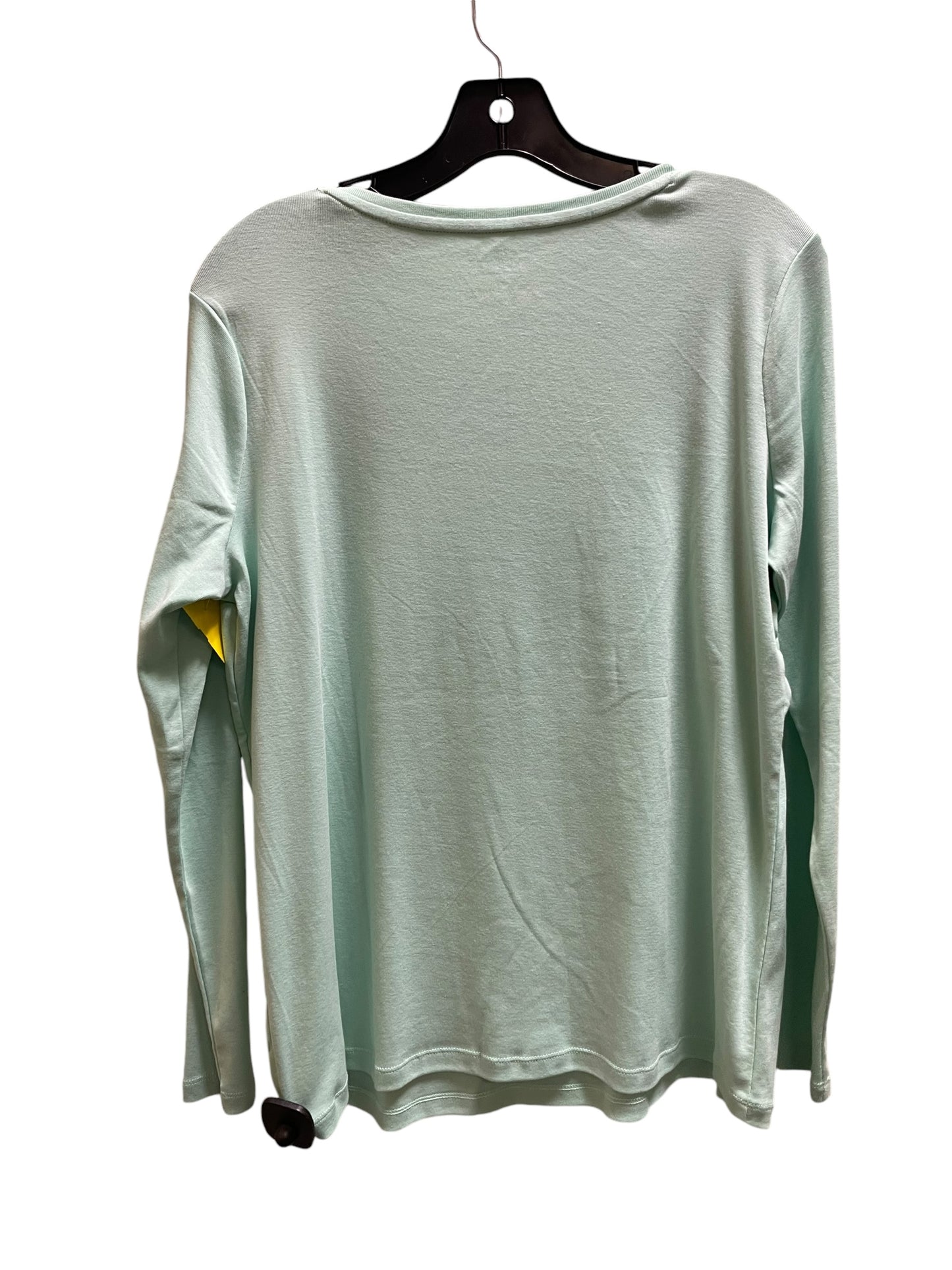 Top Long Sleeve Basic By Talbots In Teal, Size: 1x