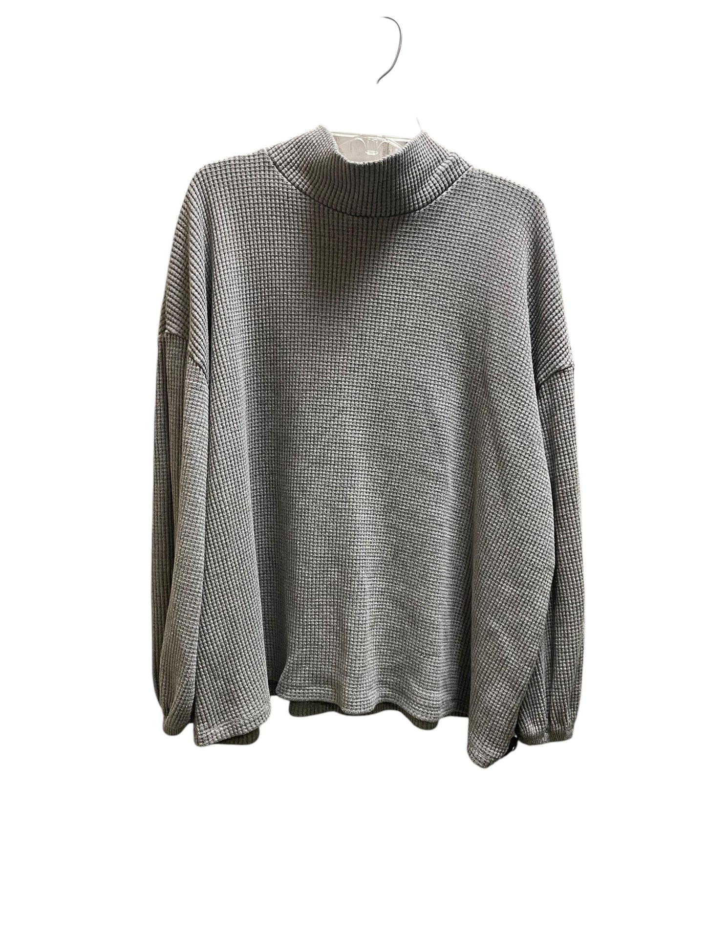 Top Long Sleeve By Ava & Viv In Grey, Size: 2x