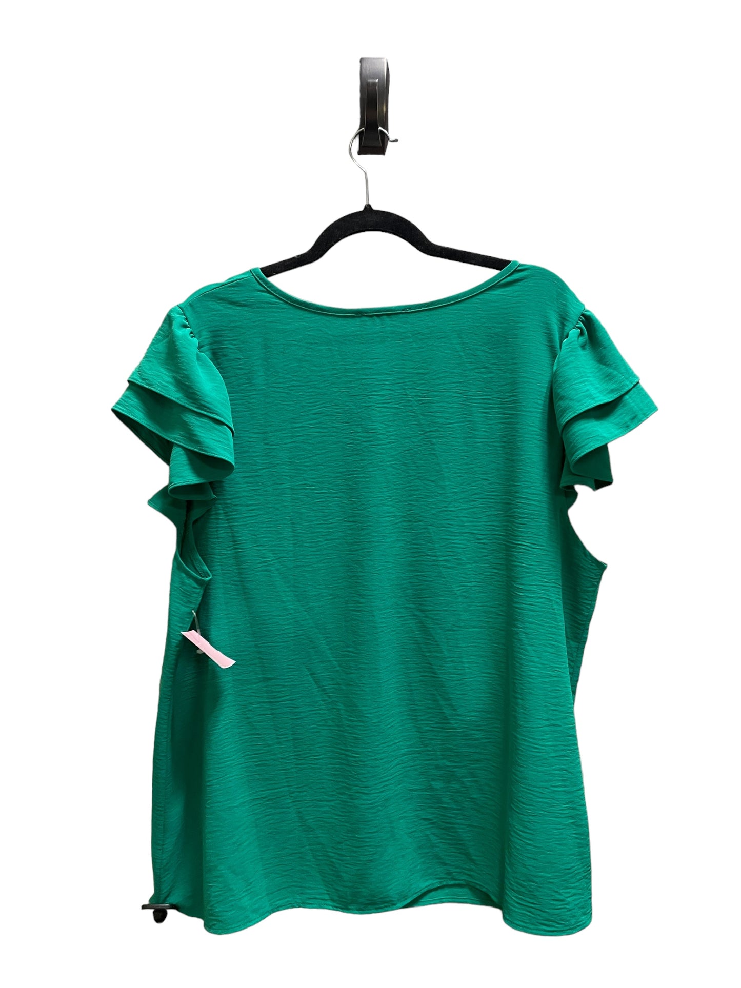 Top Short Sleeve By Clothes Mentor In Green, Size: 1x