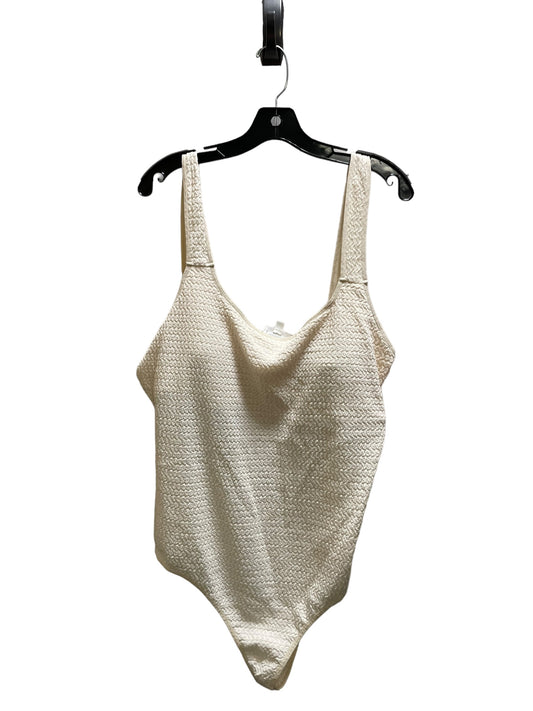 Bodysuit By Clothes Mentor In Cream, Size: 3x