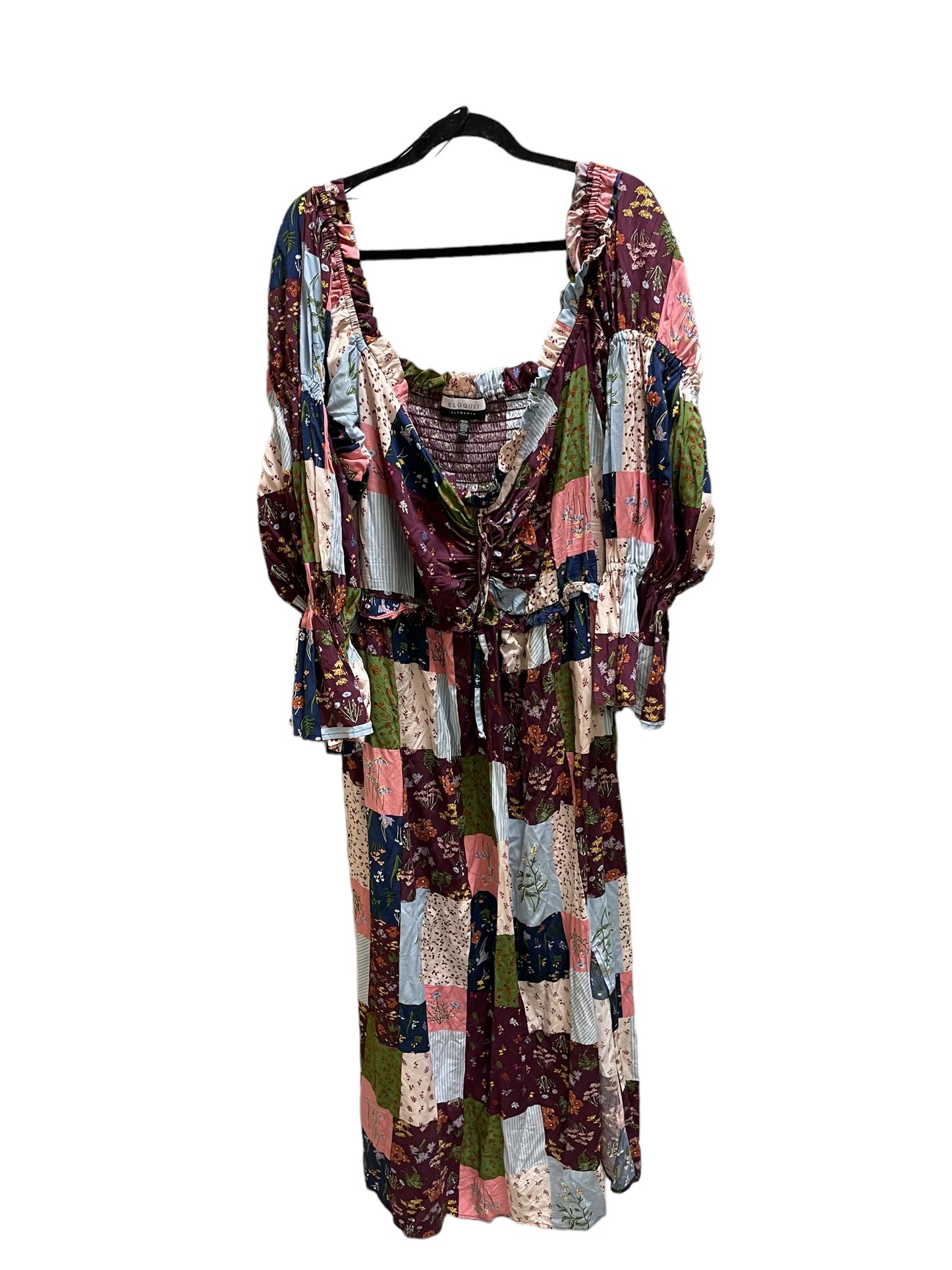 Dress Casual Maxi By Eloquii In Floral Print, Size: 4x