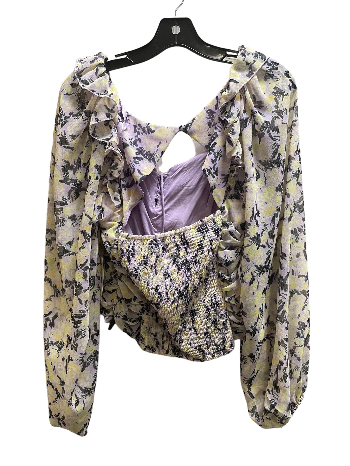 Top Long Sleeve By Free People In Purple, Size: L