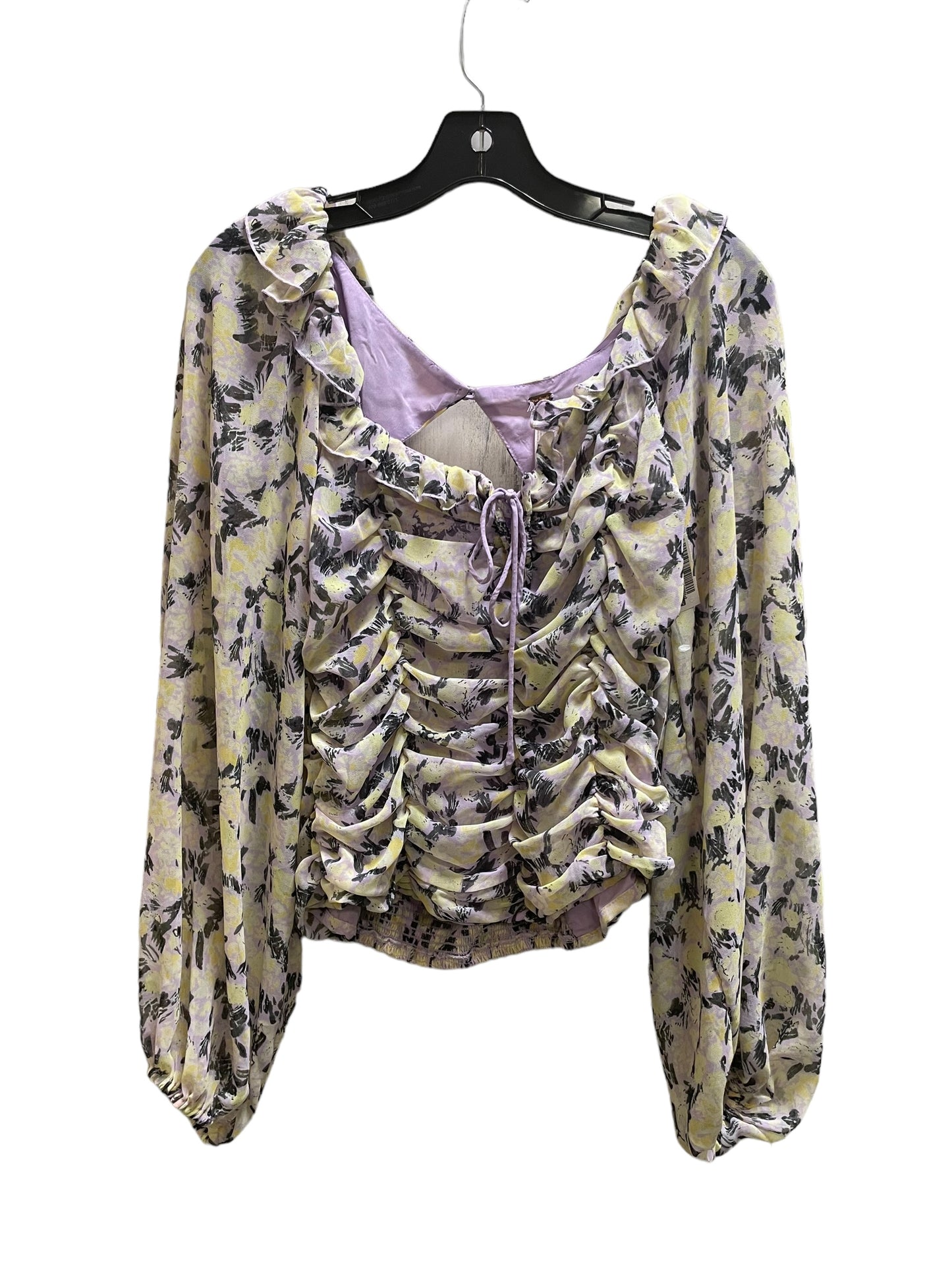 Top Long Sleeve By Free People In Purple, Size: L