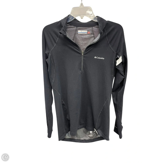 Athletic Top Long Sleeve Collar By Columbia In Black, Size: M