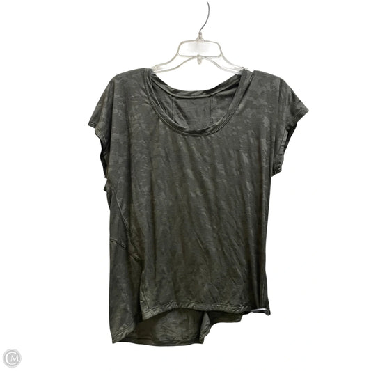 Athletic Top Short Sleeve By Lululemon In Green, Size: 4
