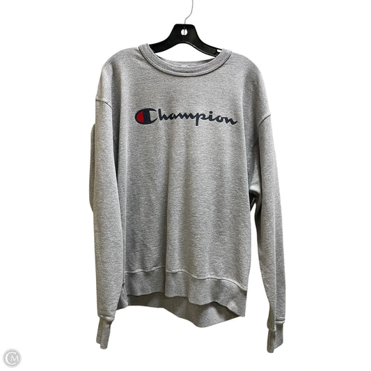 Sweatshirt Crewneck By Champion In Grey, Size: L