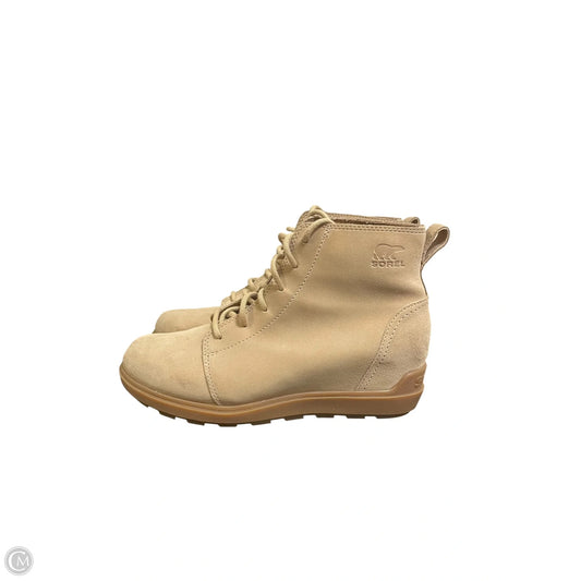 Boots Ankle Flats By Sorel In Tan, Size: 10