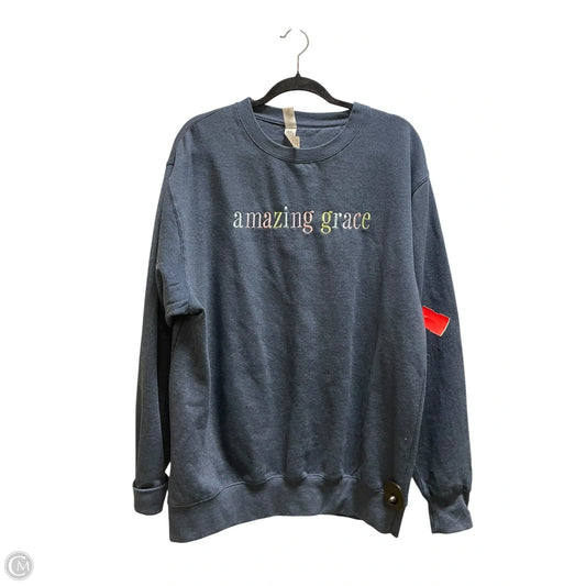 Sweatshirt Crewneck By Clothes Mentor In Navy, Size: Xl