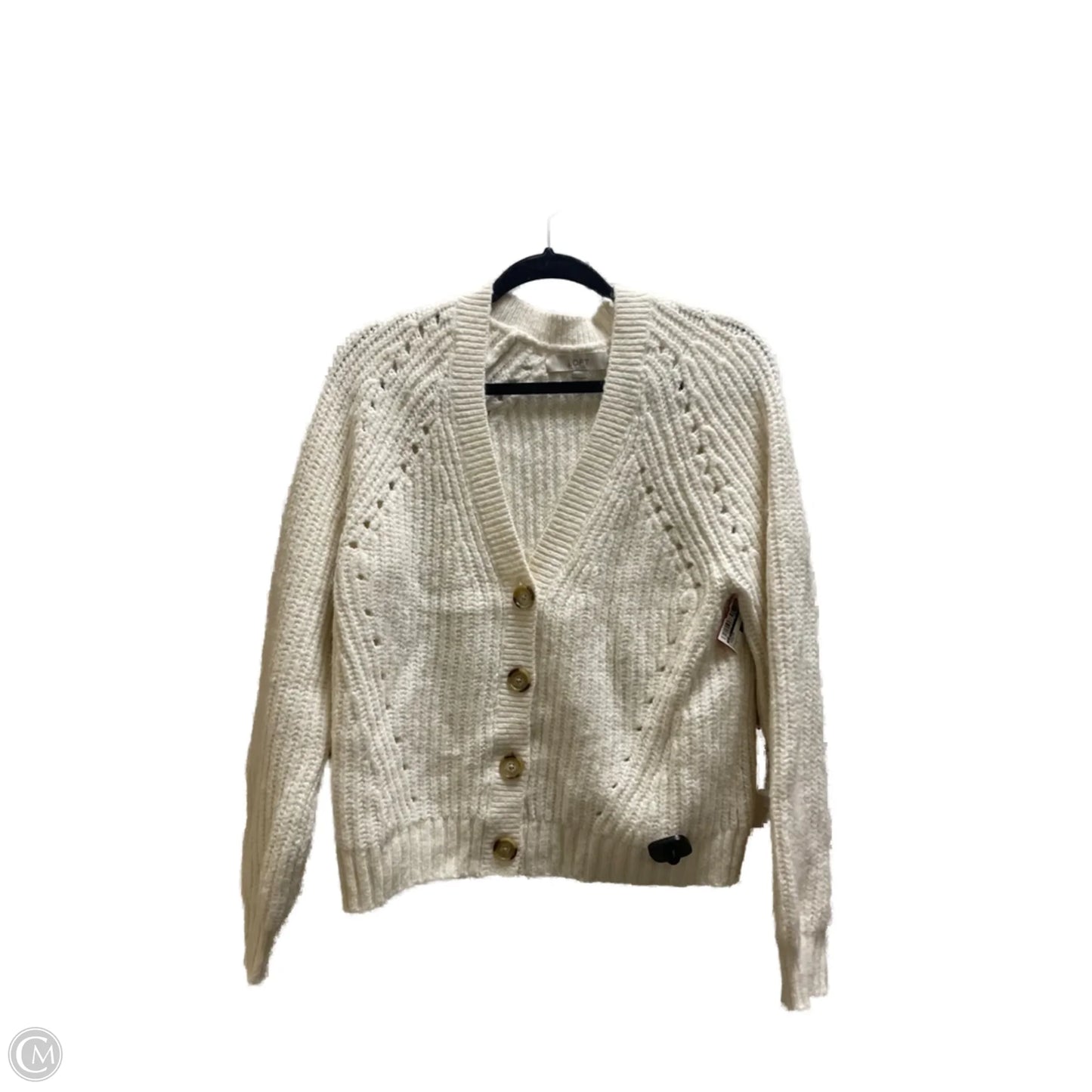 Sweater By Loft In Cream, Size: L