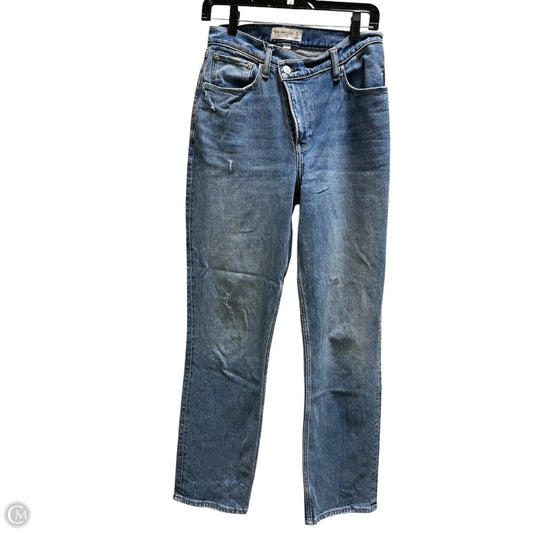 Jeans Straight By Abercrombie And Fitch In Blue Denim, Size: 4