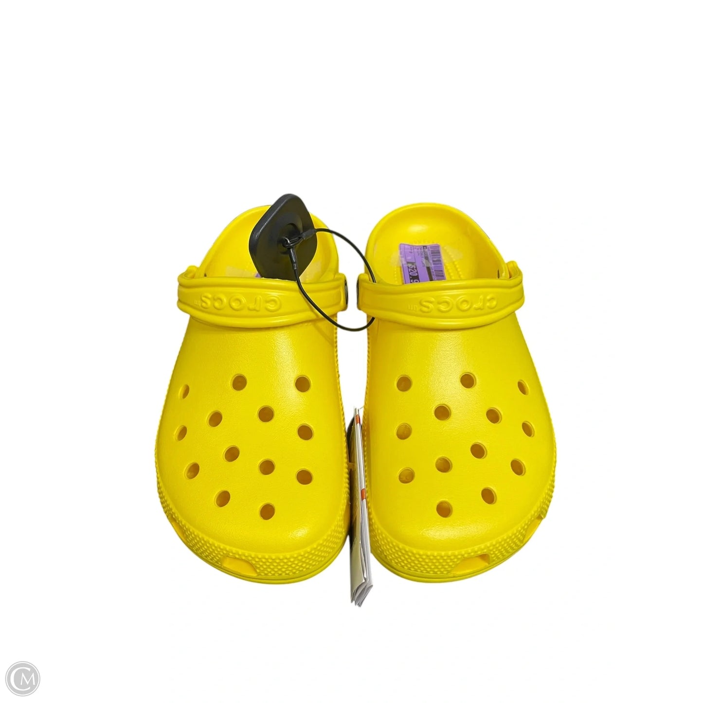 Sandals Flats By Crocs In Yellow, Size: 9