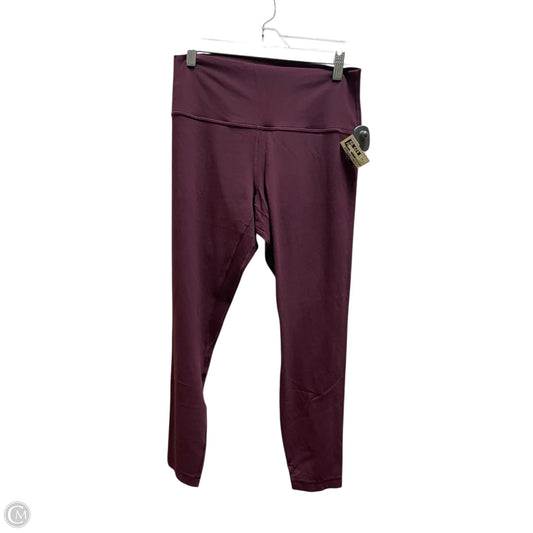 Athletic Leggings By Lululemon In Maroon, Size: 10