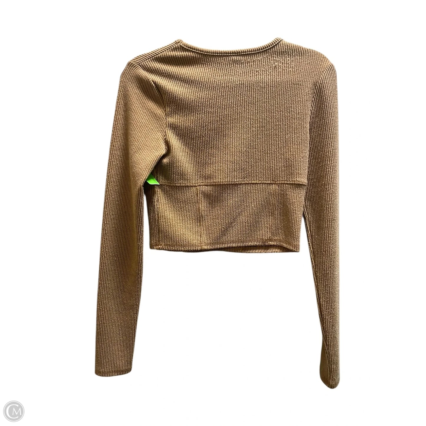 Top Long Sleeve By Wild Fable In Tan, Size: M