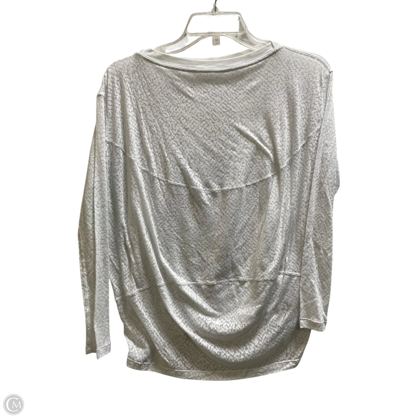 Athletic Top Long Sleeve Crewneck By Lululemon In White, Size: 12