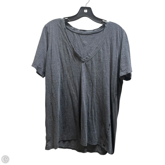 Athletic Top Short Sleeve By Lululemon In Grey, Size: 12