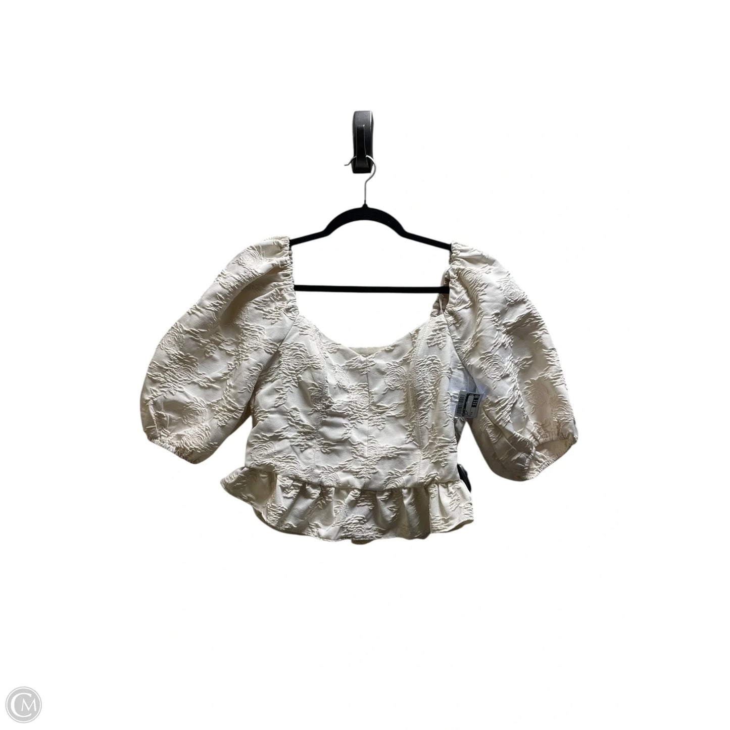 Top Short Sleeve By Do + Be In Cream, Size: M