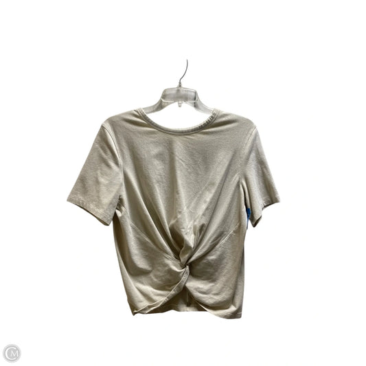 Top Short Sleeve By Lululemon In Gold & Green, Size: 6